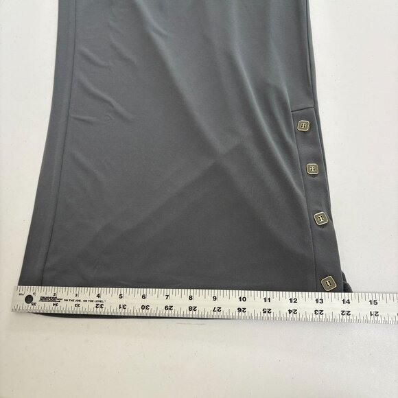 Susan Graver Every Day Liquid Knit Pull On Pants Petite XL XLP Gray Wide Leg - Picture 13 of 13
